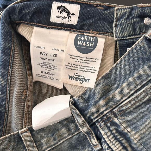 Wrangler Wild West High Rise Straight Jeans – Classic Indigo Western denim new - Picture 5 of 6